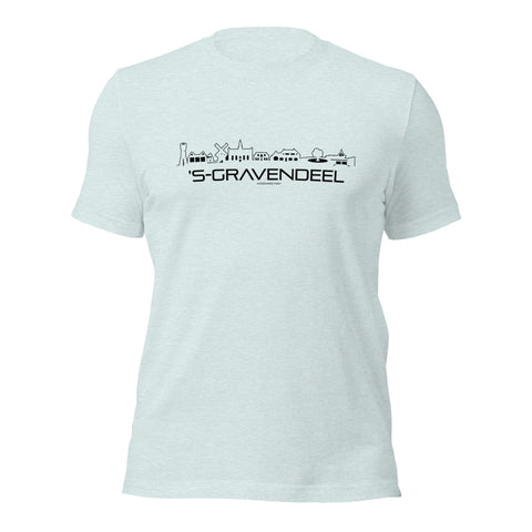 T-Shirt 's-Gravendeel Light Blue S houten cadeau decoratie relatiegeschenk van WoodWideCities