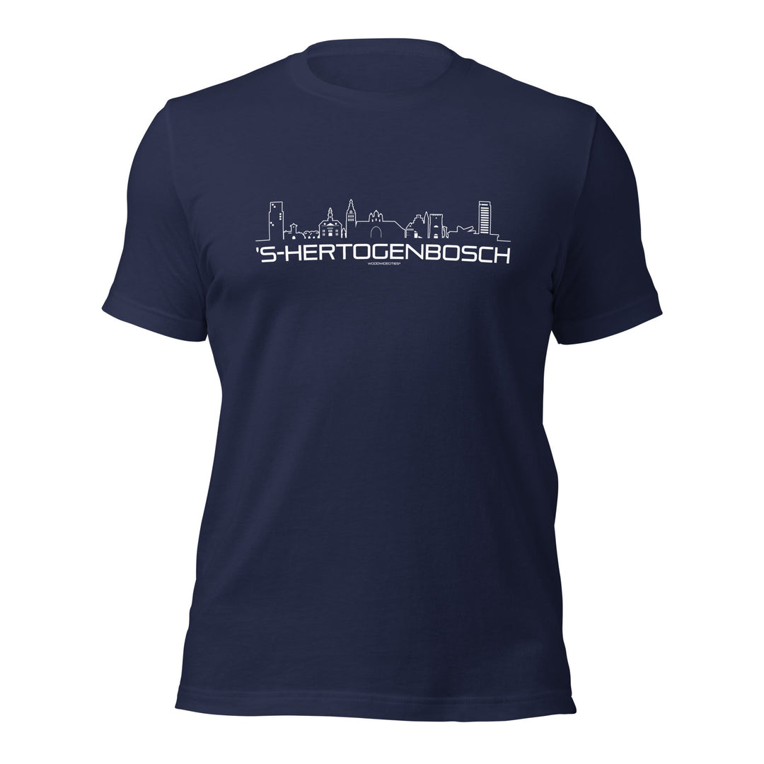 T-Shirt 's-Hertogenbosch Navy S houten cadeau decoratie relatiegeschenk van WoodWideCities