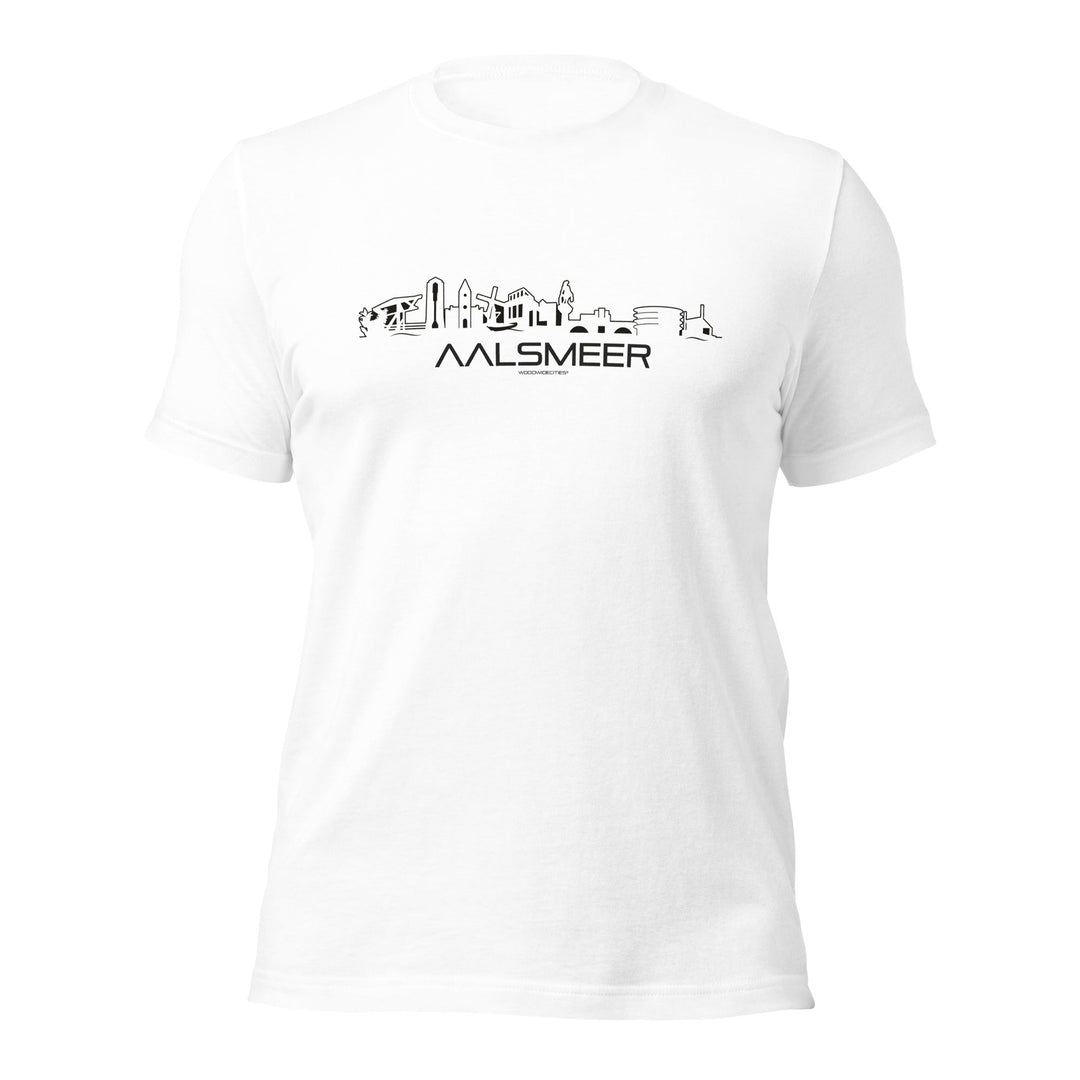 T-shirt Aalsmeer White S houten cadeau decoratie relatiegeschenk van WoodWideCities