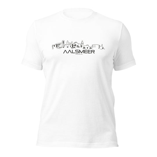 T-shirt Aalsmeer White S houten cadeau decoratie relatiegeschenk van WoodWideCities