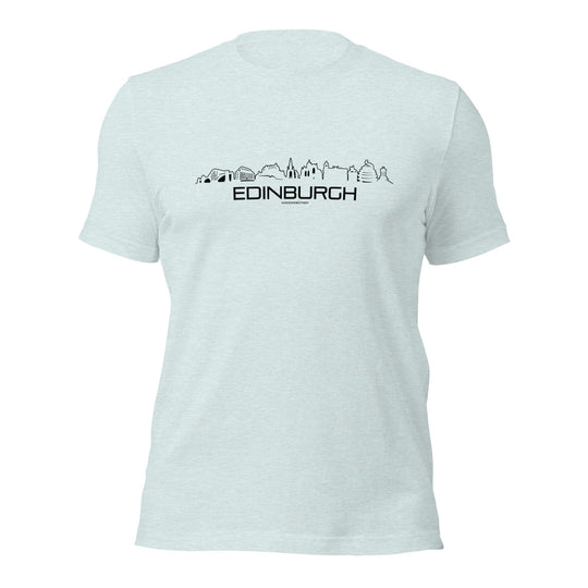 T-shirt Edinburgh Light Blue S houten cadeau decoratie relatiegeschenk van WoodWideCities
