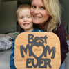 Best Mom Ever Eiken en Zwart MDF houten cadeau decoratie relatiegeschenk van WoodWideCities