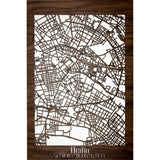 Citymap Berlijn 40x60 cm Palissander houten cadeau decoratie relatiegeschenk van WoodWideCities