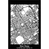 Citymap Den Haag houten cadeau decoratie relatiegeschenk van WoodWideCities