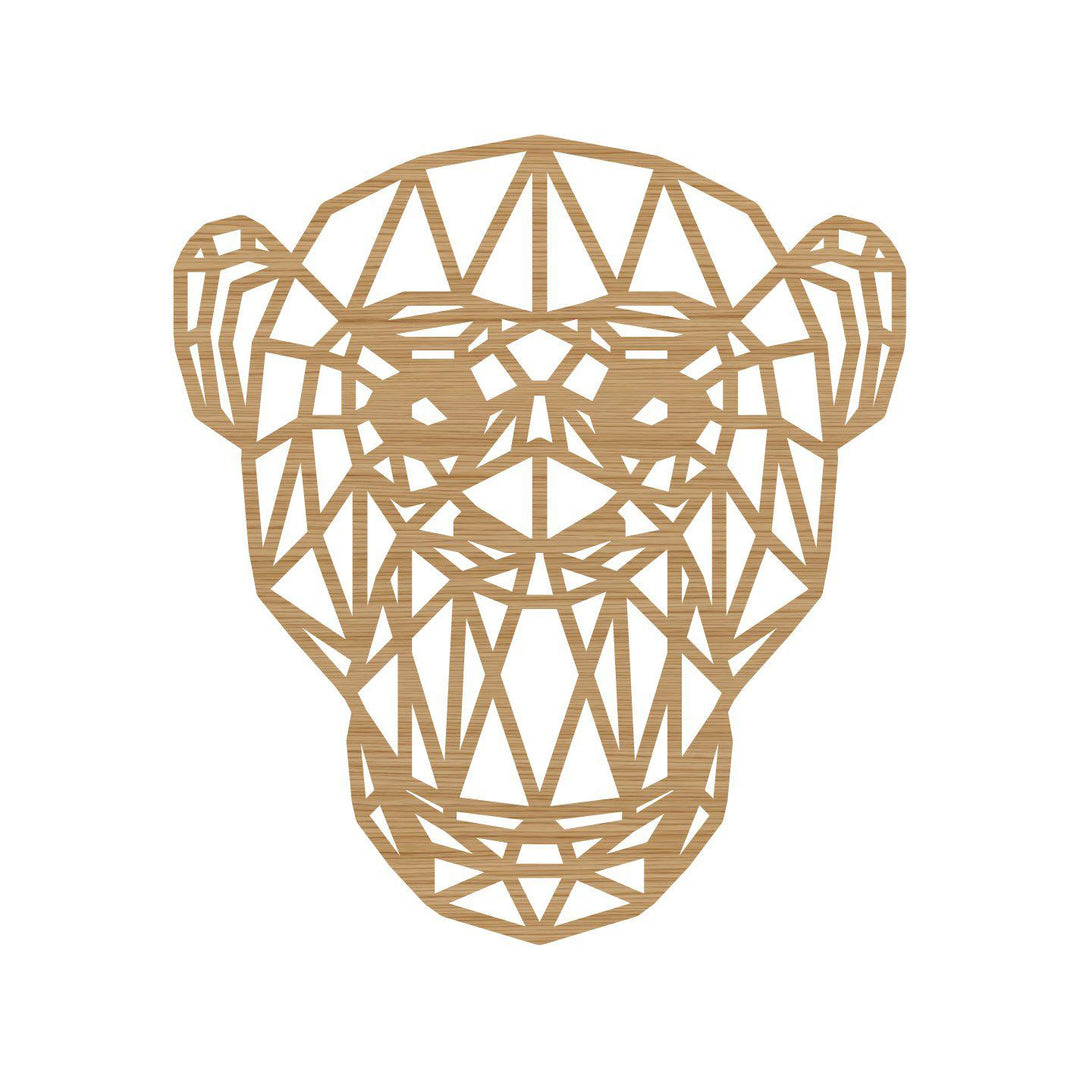 Geometrische Dieren Aap Bamboe houten cadeau decoratie relatiegeschenk van WoodWideCities