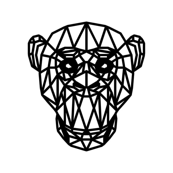 Geometrische Dieren Aap Black Bamboe houten cadeau decoratie relatiegeschenk van WoodWideCities