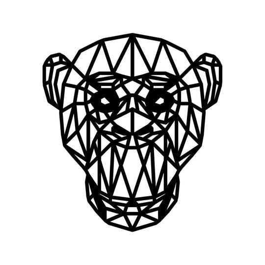 Geometrische Dieren Aap Black Bamboe houten cadeau decoratie relatiegeschenk van WoodWideCities