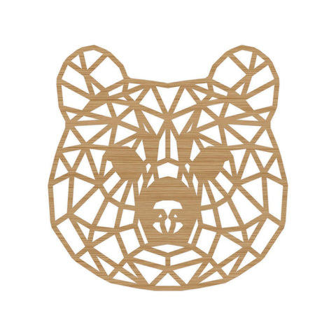 Geometrische Dieren Beer Bamboe houten cadeau decoratie relatiegeschenk van WoodWideCities