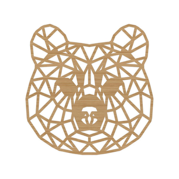 Geometrische Dieren Beer Bamboe houten cadeau decoratie relatiegeschenk van WoodWideCities