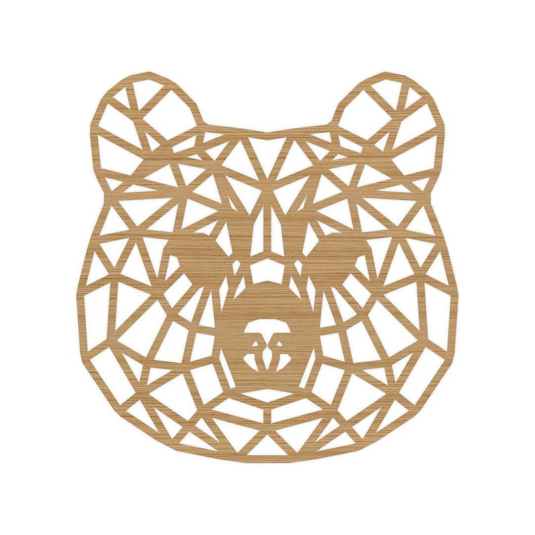 Geometrische Dieren Beer Bamboe houten cadeau decoratie relatiegeschenk van WoodWideCities