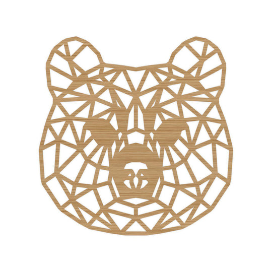 Geometrische Dieren Beer Bamboe houten cadeau decoratie relatiegeschenk van WoodWideCities