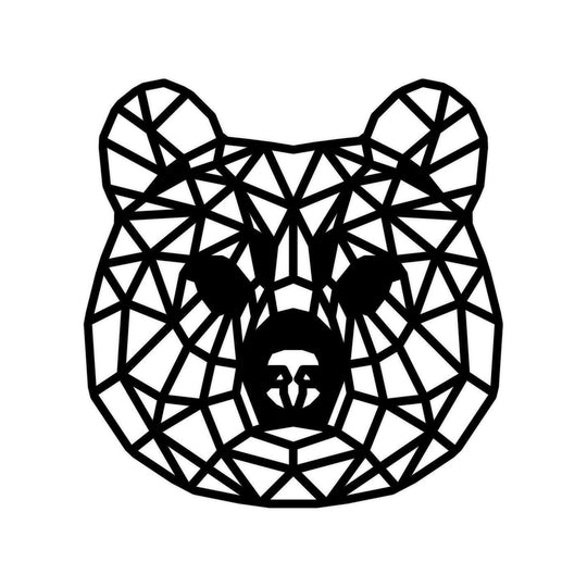 Geometrische Dieren Beer Black houten cadeau decoratie relatiegeschenk van WoodWideCities