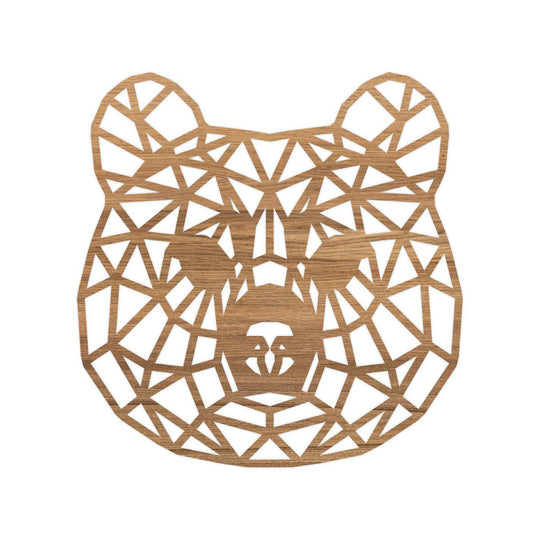 Geometrische Dieren Beer Eiken houten cadeau decoratie relatiegeschenk van WoodWideCities