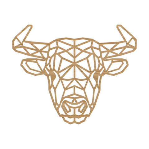 Geometrische Dieren Bufallo Bamboe houten cadeau decoratie relatiegeschenk van WoodWideCities