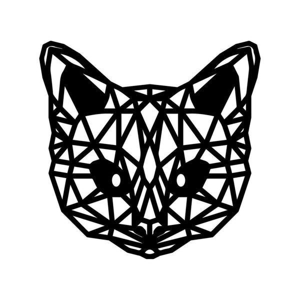 Geometrische Dieren Kat/Poes Black houten cadeau decoratie relatiegeschenk van WoodWideCities