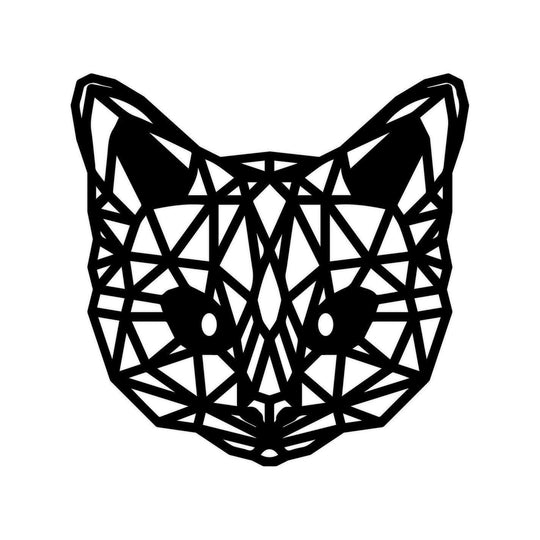 Geometrische Dieren Kat/Poes Black houten cadeau decoratie relatiegeschenk van WoodWideCities