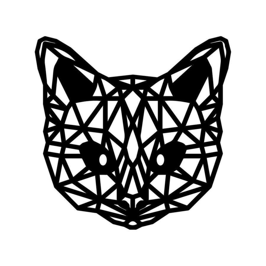 Geometrische Dieren Kat/Poes Black houten cadeau decoratie relatiegeschenk van WoodWideCities