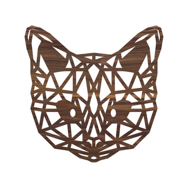 Geometrische Dieren Kat/Poes Noten houten cadeau decoratie relatiegeschenk van WoodWideCities