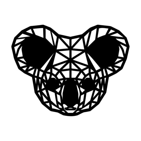 Geometrische Dieren Koala Black houten cadeau decoratie relatiegeschenk van WoodWideCities