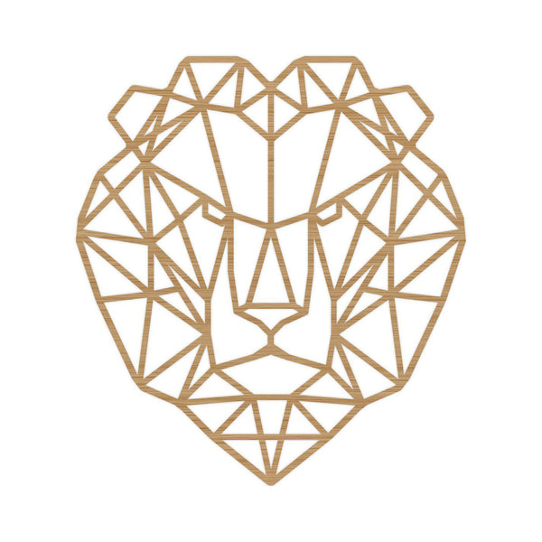 Geometrische Dieren Leeuw Bamboe houten cadeau decoratie relatiegeschenk van WoodWideCities