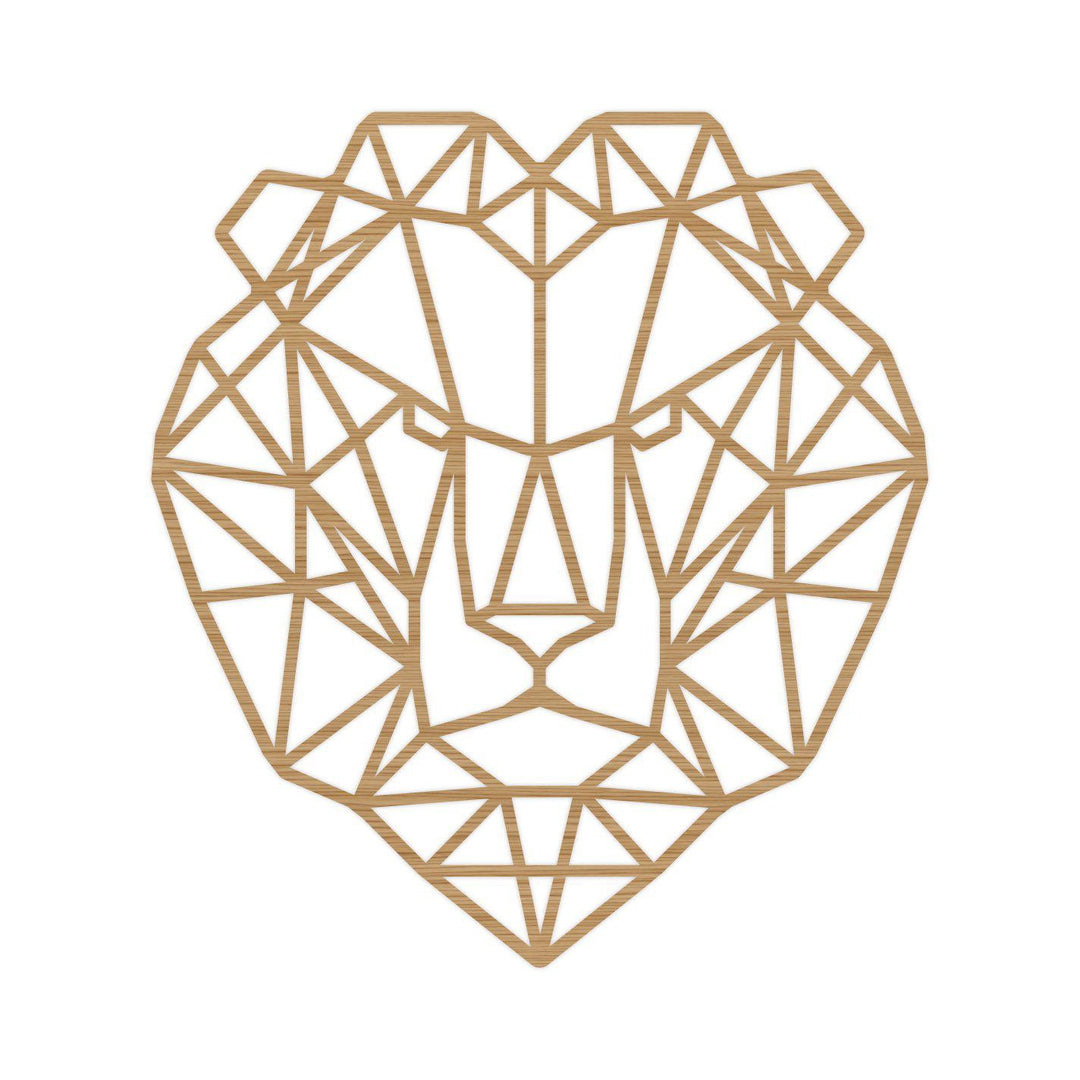 Geometrische Dieren Leeuw Bamboe houten cadeau decoratie relatiegeschenk van WoodWideCities