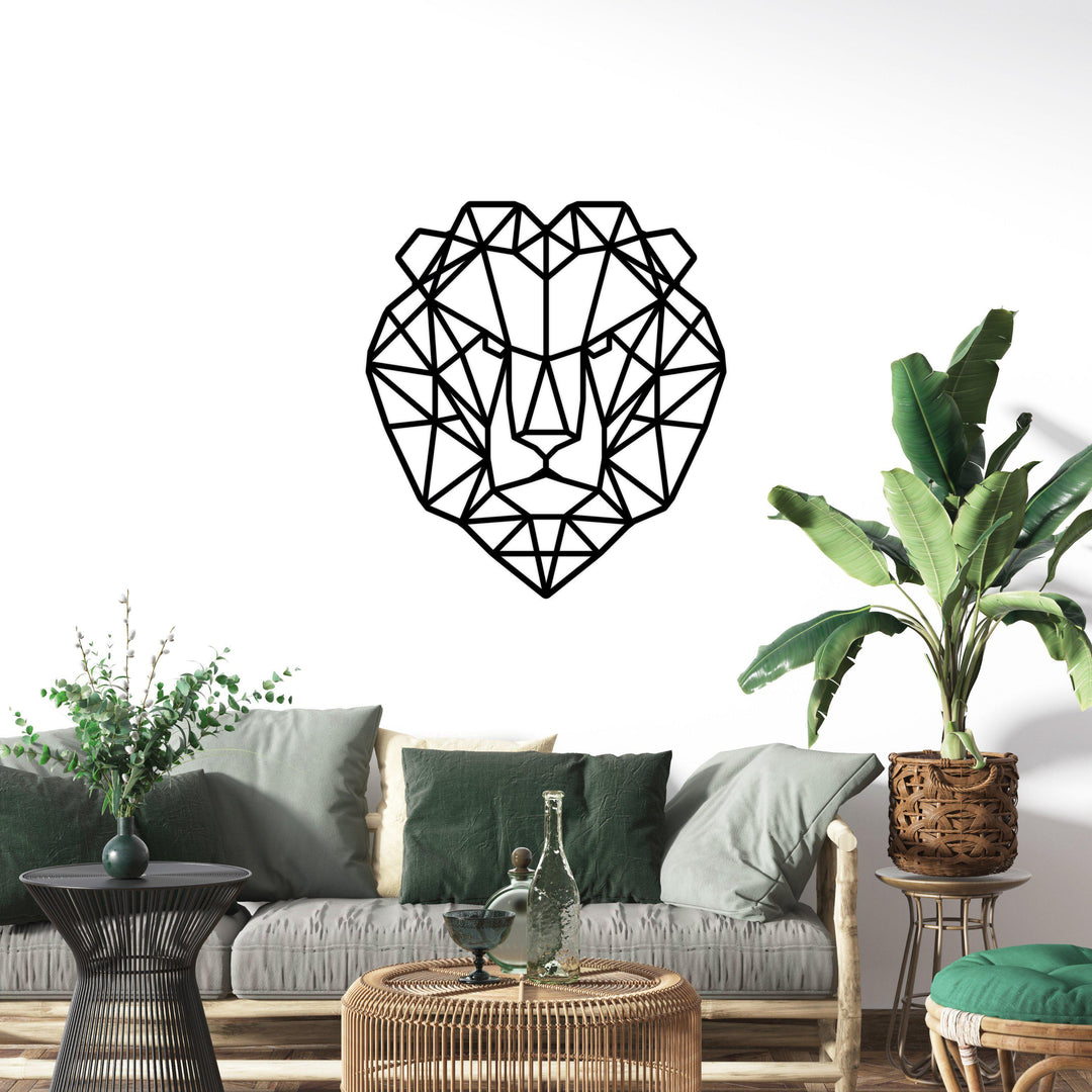 Geometrische Dieren Leeuw Black houten cadeau decoratie relatiegeschenk van WoodWideCities