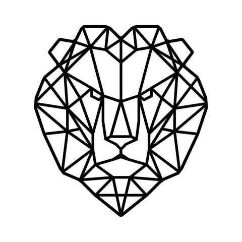 Geometrische Dieren Leeuw Black houten cadeau decoratie relatiegeschenk van WoodWideCities