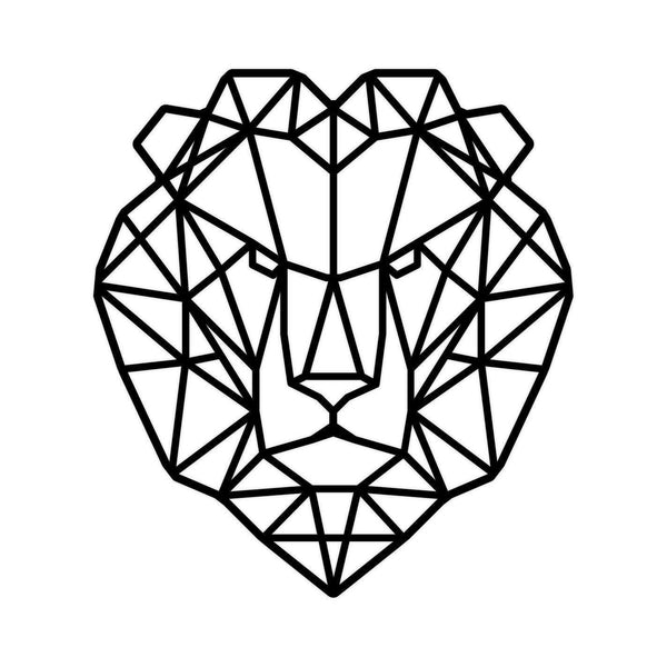 Geometrische Dieren Leeuw Black houten cadeau decoratie relatiegeschenk van WoodWideCities