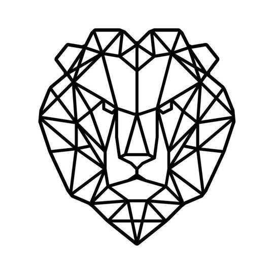 Geometrische Dieren Leeuw Black houten cadeau decoratie relatiegeschenk van WoodWideCities