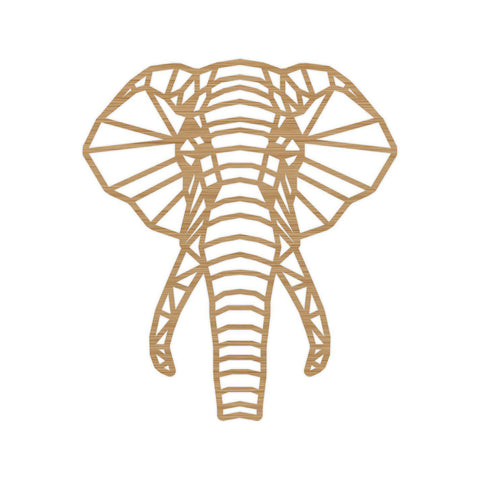 Geometrische Dieren Olifant Bamboe houten cadeau decoratie relatiegeschenk van WoodWideCities