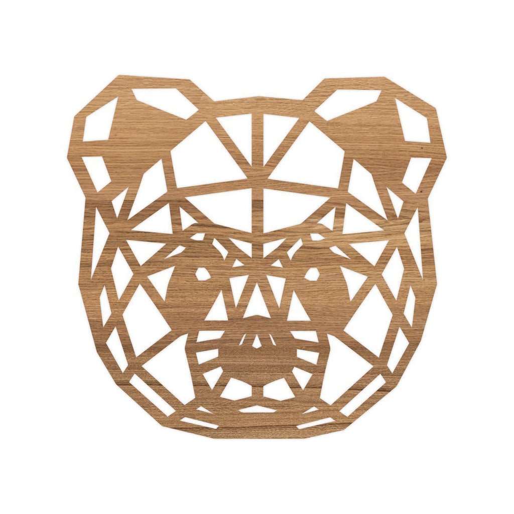 Geometrische Dieren Panda Eiken houten cadeau decoratie relatiegeschenk van WoodWideCities
