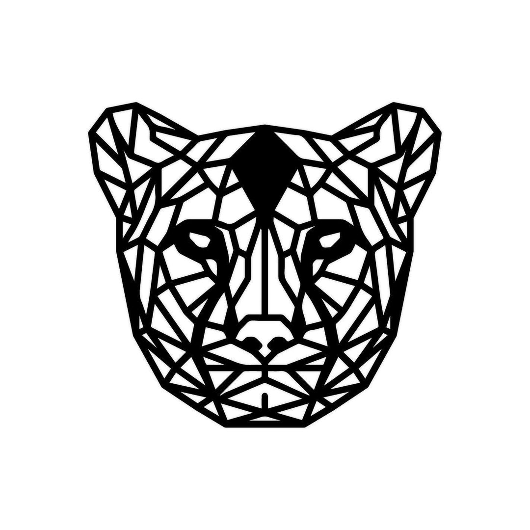 Geometrische Dieren Panter Black houten cadeau decoratie relatiegeschenk van WoodWideCities