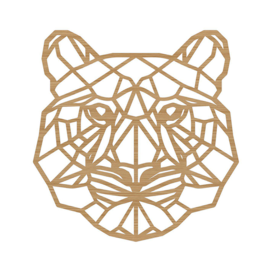 Geometrische Dieren Tijger Bamboe houten cadeau decoratie relatiegeschenk van WoodWideCities