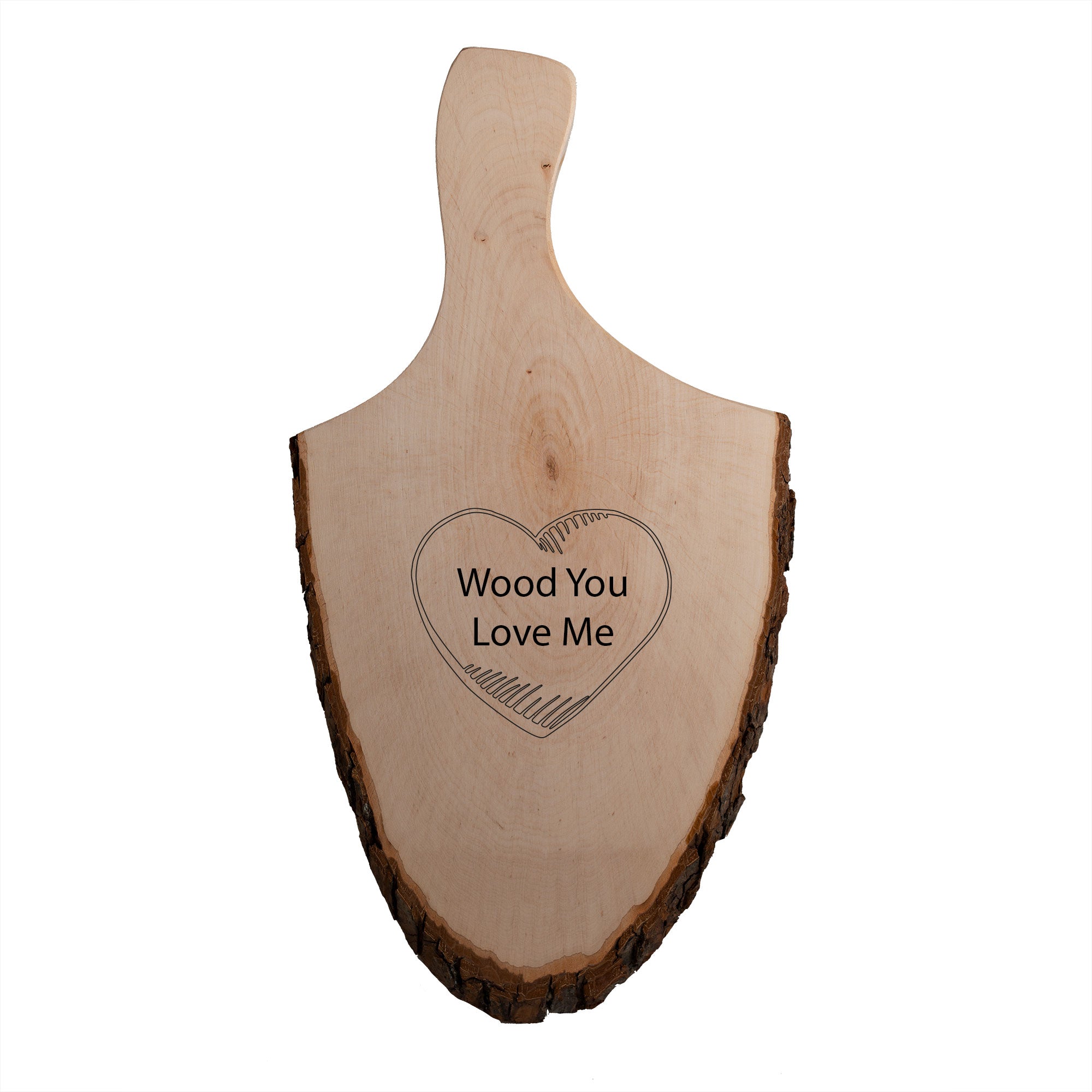 Schorsplank Valentijn handvat op maat houten cadeau decoratie relatiegeschenk van WoodWideCities