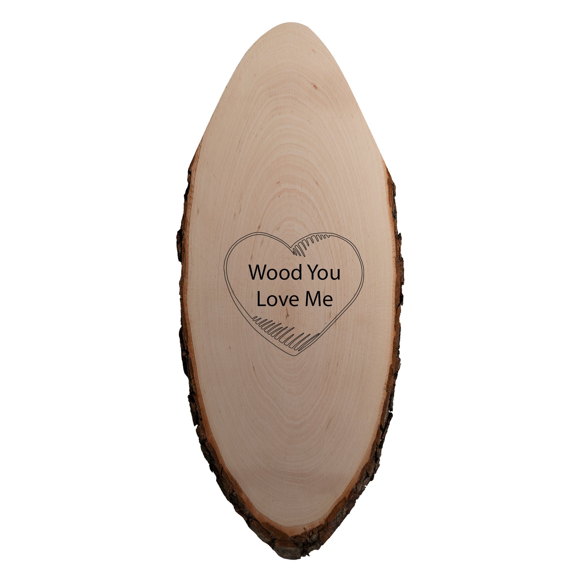Schorsplank Valentijn ovaal op maat houten cadeau decoratie relatiegeschenk van WoodWideCities