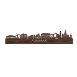 Skyline Alkmaar Noten houten cadeau decoratie relatiegeschenk van WoodWideCities