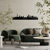 Skyline Ameland Zwart glanzend gerecycled kunststof cadeau decoratie relatiegeschenk van WoodWideCities