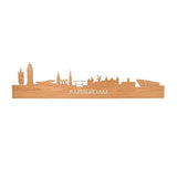 Skyline Amsterdam Eiken houten cadeau decoratie relatiegeschenk van WoodWideCities