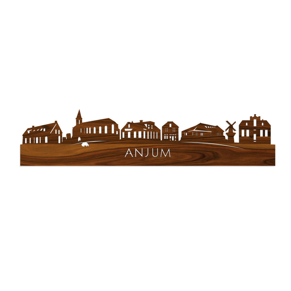 Skyline Anjum Palissander houten cadeau decoratie relatiegeschenk van WoodWideCities