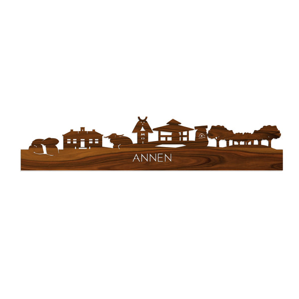 Skyline Annen Palissander houten cadeau decoratie relatiegeschenk van WoodWideCities