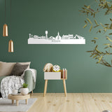 Skyline Assen Wit glanzend gerecycled kunststof cadeau decoratie relatiegeschenk van WoodWideCities