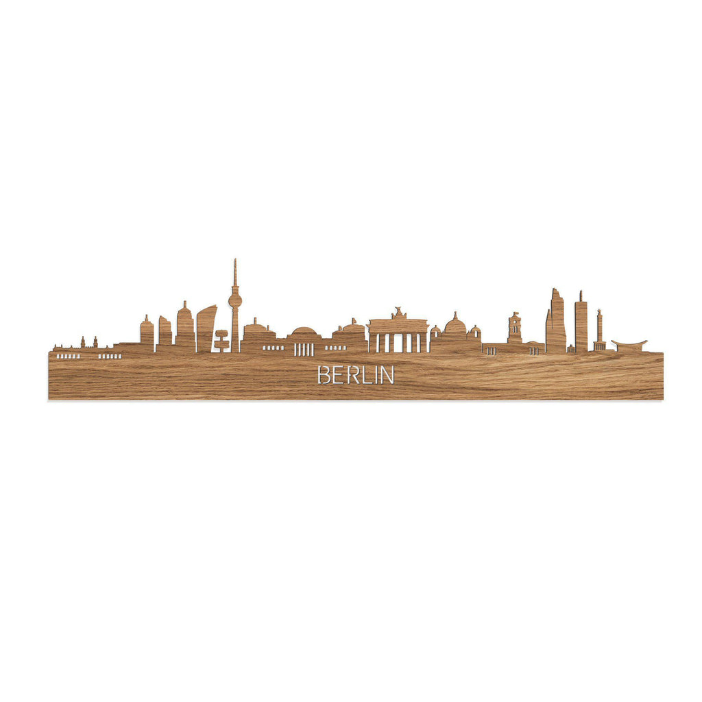 Skyline Berlijn Eiken houten cadeau decoratie relatiegeschenk van WoodWideCities