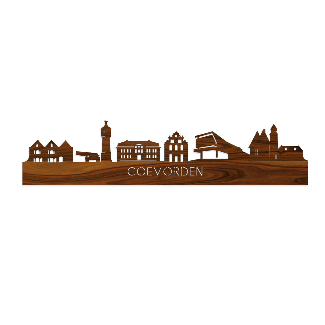 Skyline Coevorden Palissander 80 cm Zonder verlichting  houten cadeau decoratie relatiegeschenk van WoodWideCities
