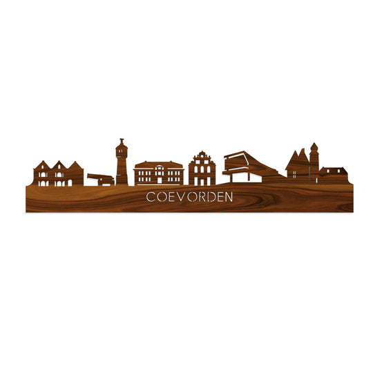 Skyline Coevorden Palissander 80 cm Zonder verlichting  houten cadeau decoratie relatiegeschenk van WoodWideCities