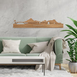 Skyline Curaçao Eiken houten cadeau decoratie relatiegeschenk van WoodWideCities