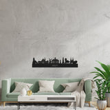Skyline Delft Zwart houten cadeau decoratie relatiegeschenk van WoodWideCities