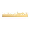 Skyline Delfzijl Metallic Goud gerecycled kunststof cadeau decoratie relatiegeschenk van WoodWideCities