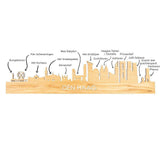 Skyline Den Haag Eiken houten cadeau decoratie relatiegeschenk van WoodWideCities