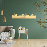 Skyline Dronten Metallic Goud gerecycled kunststof cadeau decoratie relatiegeschenk van WoodWideCities