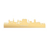 Skyline Durham Metallic Goud gerecycled kunststof cadeau decoratie relatiegeschenk van WoodWideCities